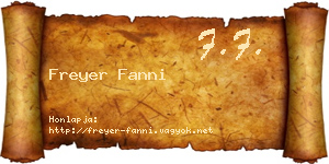 Freyer Fanni névjegykártya